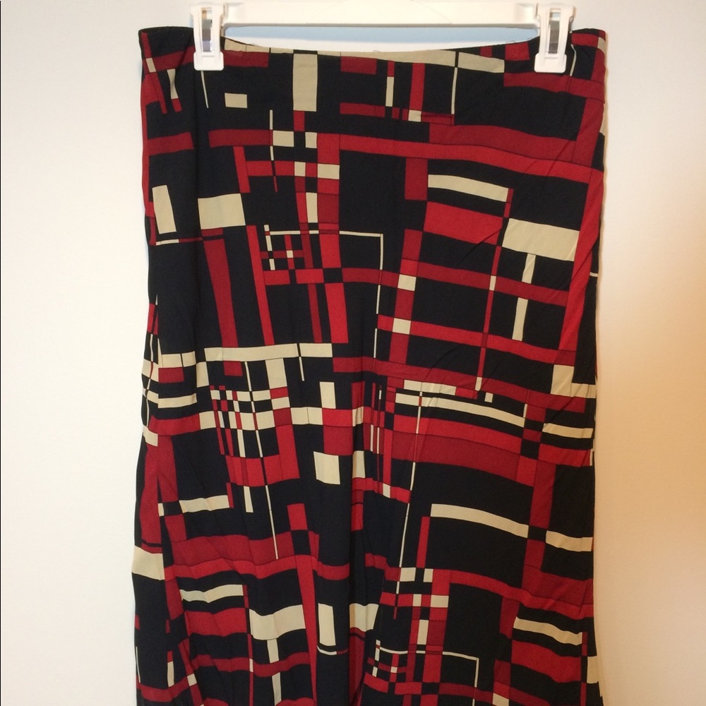 Geometric Color Block Skirt - Picture 2 of 6